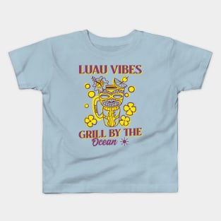 luau hawaii hawaiian beach barbeque grilling Kids T-Shirt